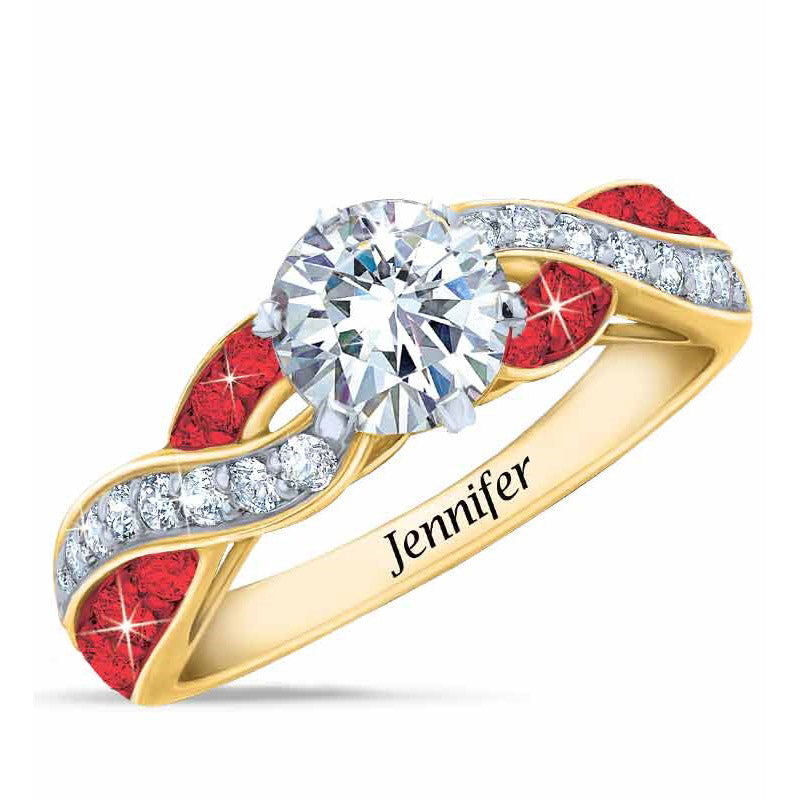 Anello personalizzato con pietra di nascita