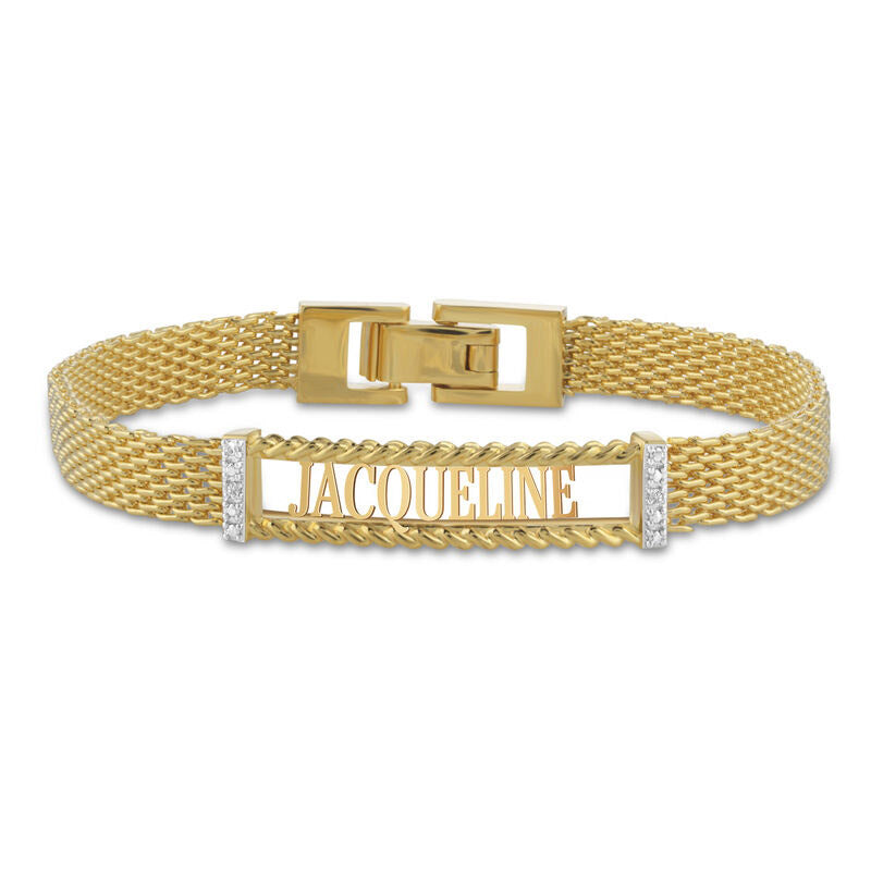 Bracciale personalizzato con taglio a diamante