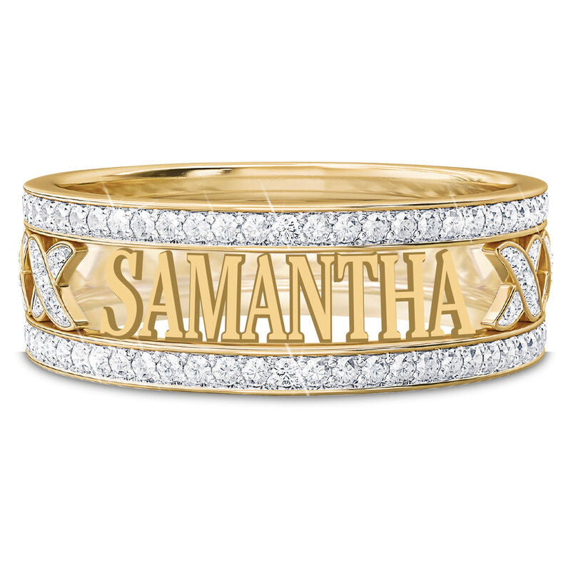 Anello personalizzato con bacio di diamante