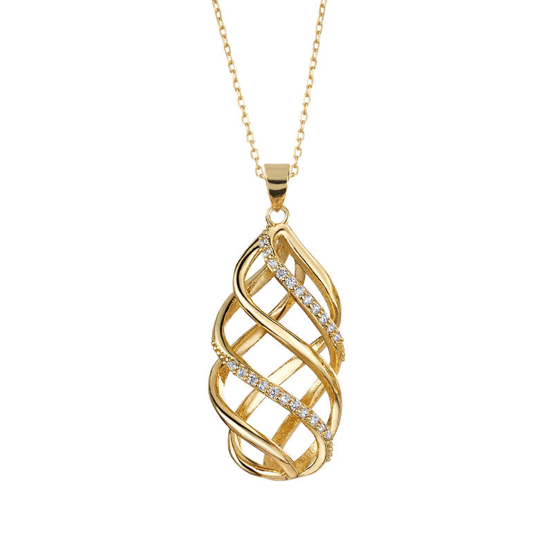 Set di orecchini e collana Twirl scintillante