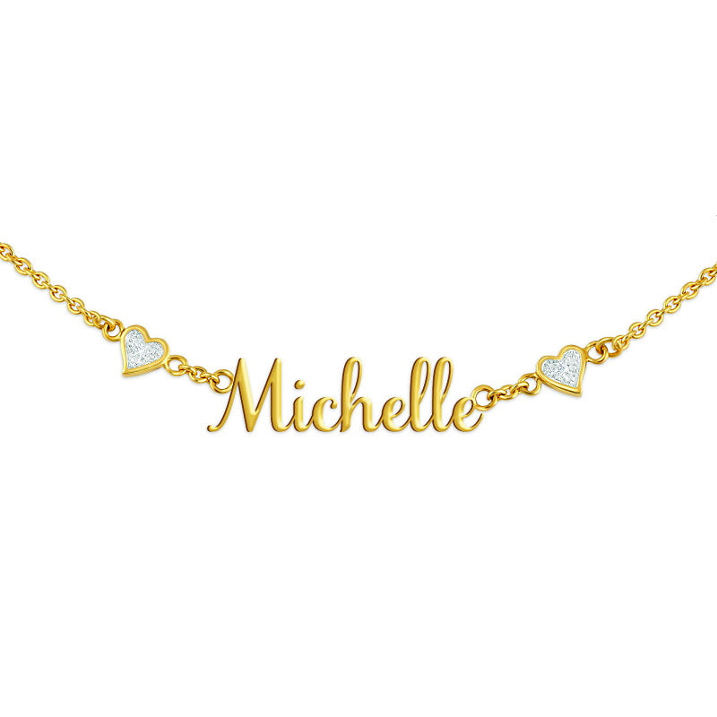 Collana di diamanti con nome personalizzato