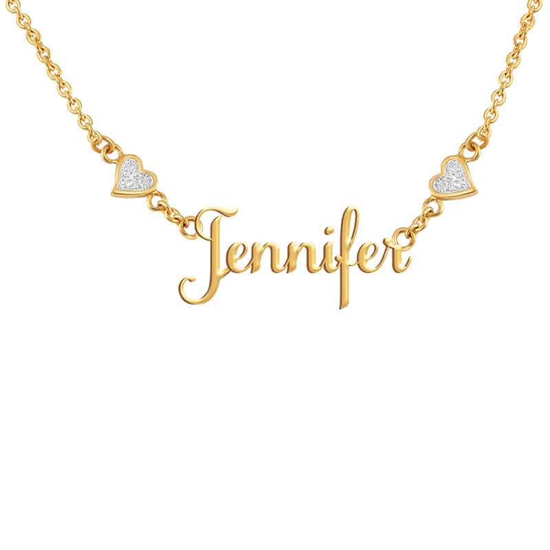 Collana di diamanti con nome personalizzato